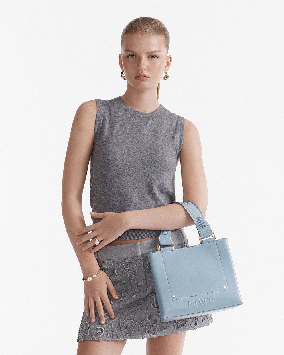 Powder Blue Cremorne Mini Tote Bag - Tote Bags | Mimco