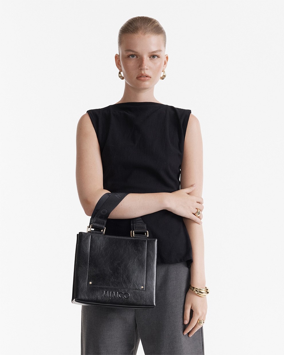 【MIMCO】Cremorne Mini Tote Bag/グロッシーレザー/ミニトート MIMCO】Cremorne Mini Tote Bag/グロッシーレザー/ミニトート