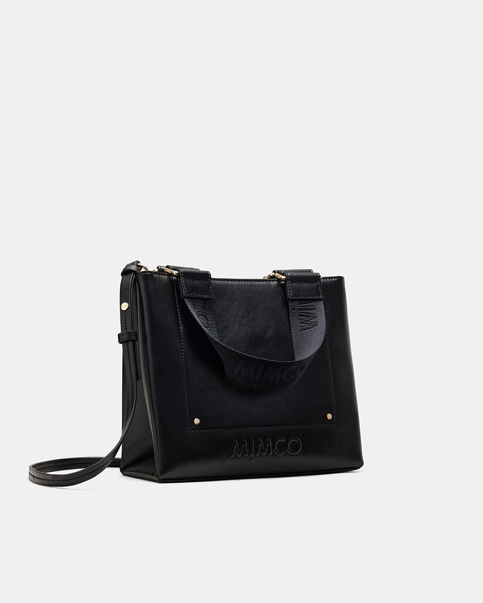 【MIMCO】Cremorne Mini Tote Bag/グロッシーレザー/ミニトート Black Light Gold Cremorne Mini Tote Bag - Tote Bags | Mimco