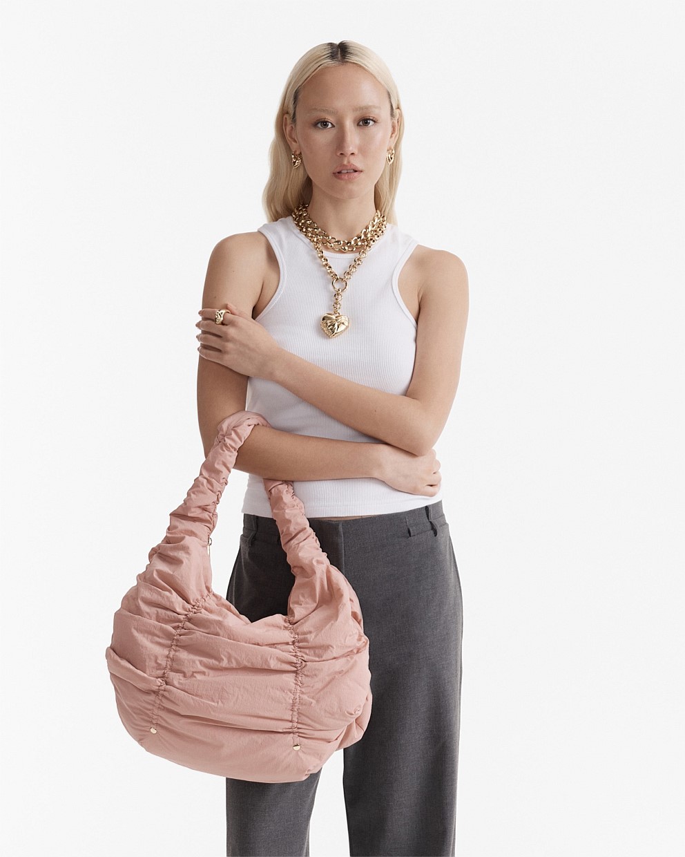 【MIMCO】Solace Crescent Bag/クレセント/ギャザー/2Way Claret Solace Crescent Bag - Shoulder & Hobo Bags | Mimco