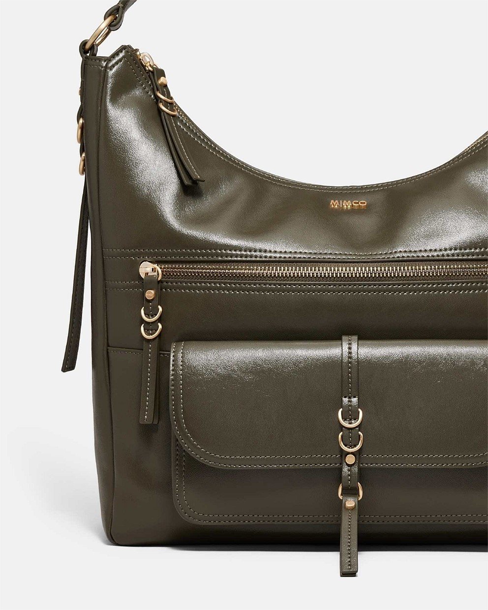 MIMCO ◆ Silvie Hobo Bag レザー バッグ ロゴ Black Silver Silvie Hobo Bag - Shoulder & Hobo Bags | Mimco