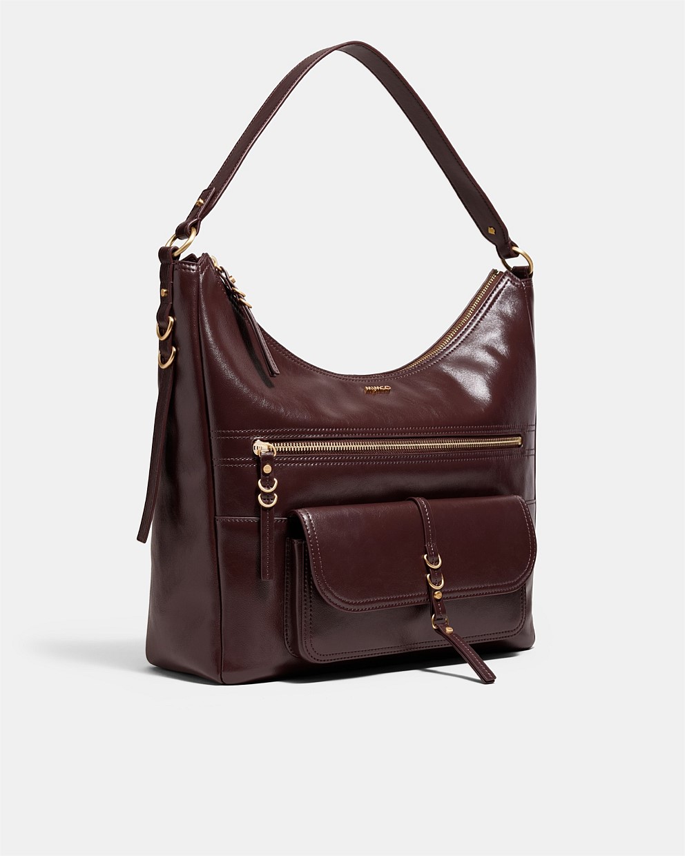 【MIMCO】Silvie Hobo Bag/レザーバッグ/ジップトップ/ロゴ MIMCO】Silvie Hobo Bag/レザーバッグ/ジップトップ/ロゴ (MIMCO