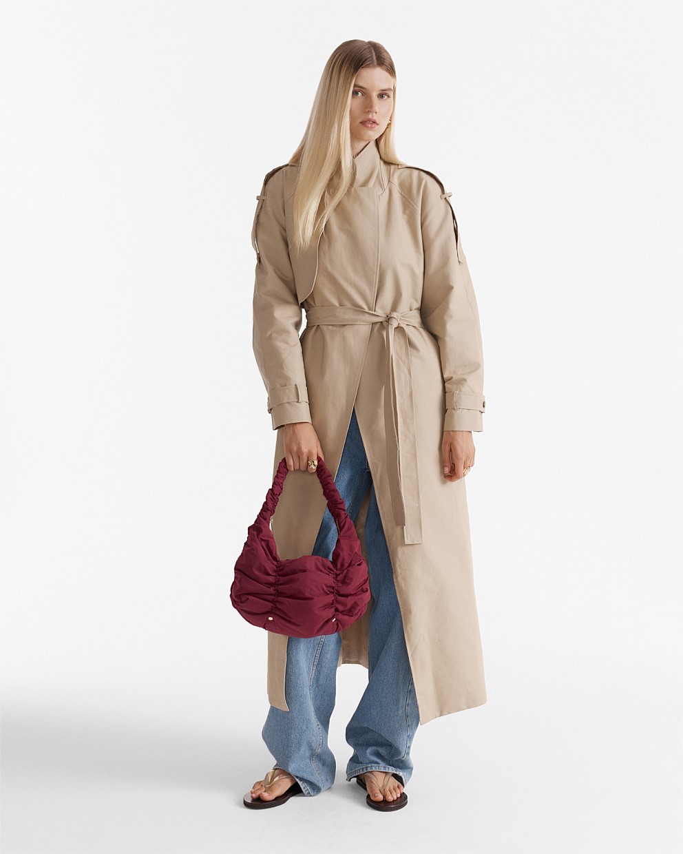 Claret Solace Crescent Bag - Shoulder & Hobo Bags | Mimco