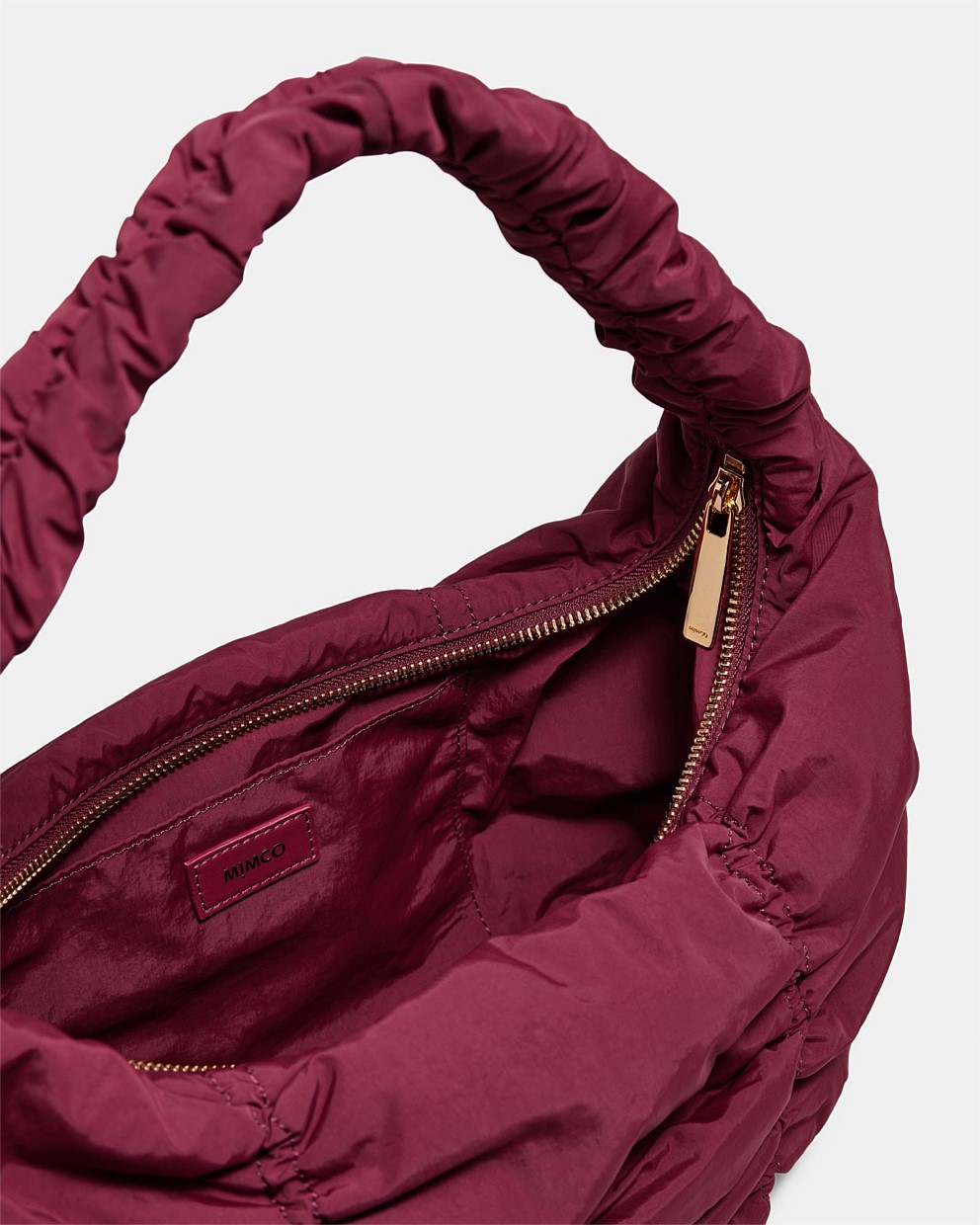 【MIMCO】Solace Crescent Bag/クレセント/ギャザー/2Way Claret Solace Crescent Bag - Shoulder & Hobo Bags | Mimco