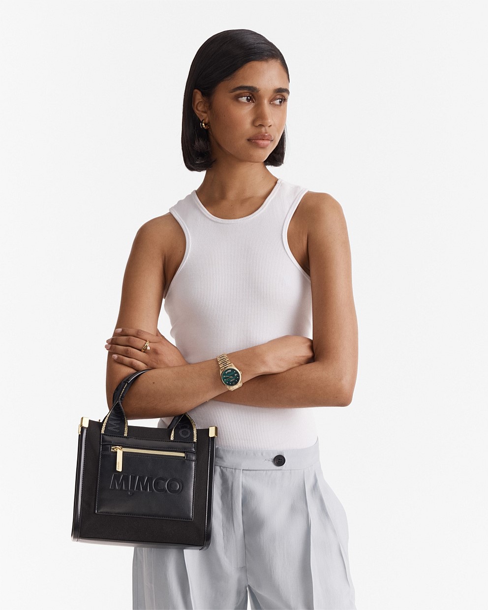 Black Patch Mini Tote Bag - Crossbody Bags | Mimco