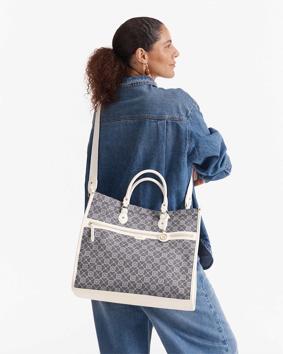 Denim Mim-Gram Tote Bag - Tote Bags | Mimco