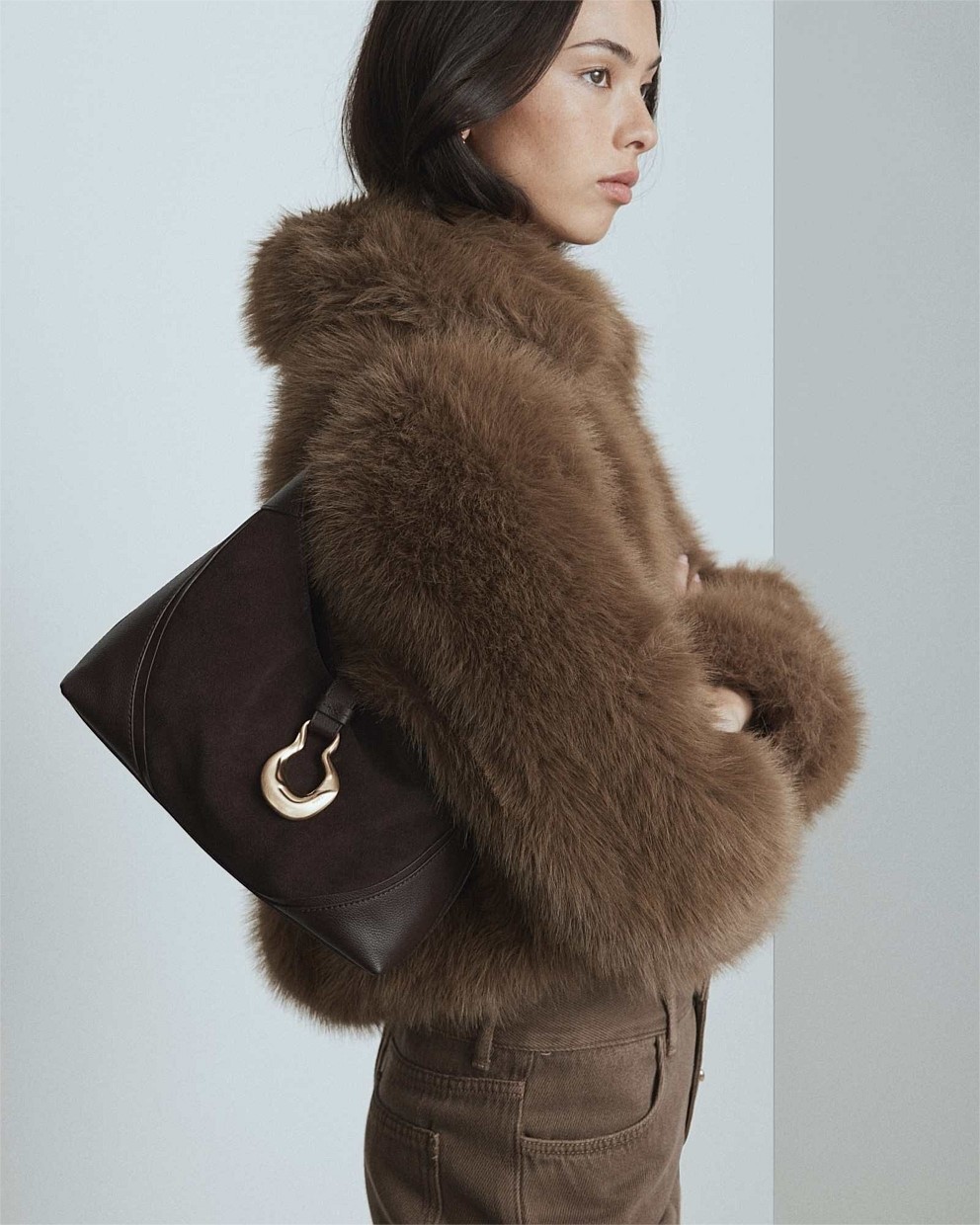 Bitter Chocolate Shield Shoulder Bag - Bags | Mimco