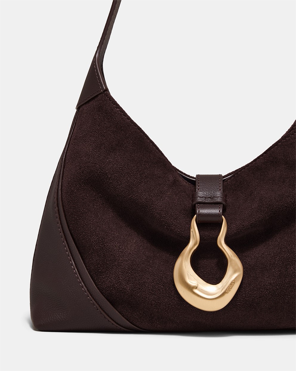 Bitter Chocolate Shield Shoulder Bag - Bags | Mimco